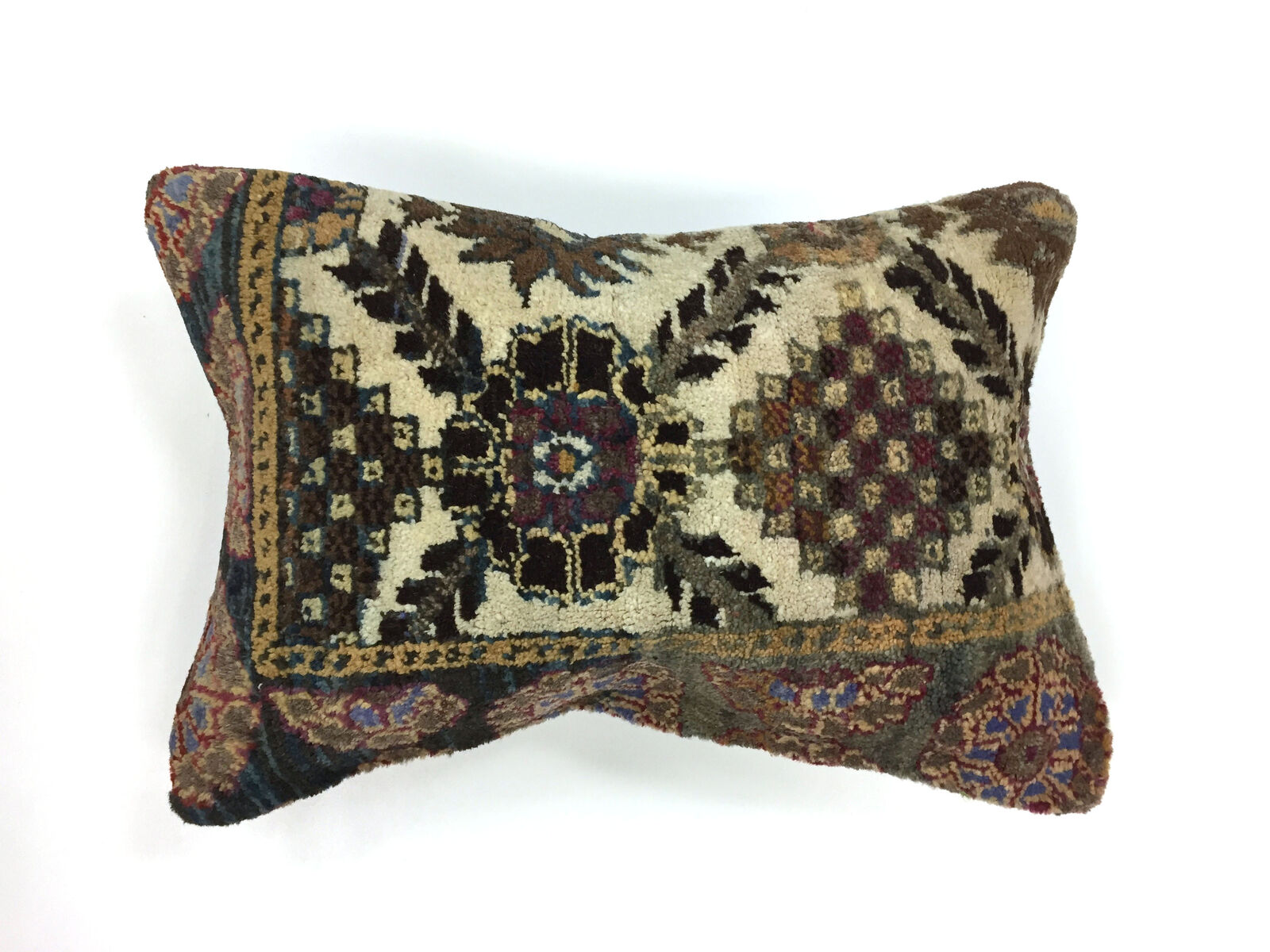 Handmade Carpet Cushion Cover Carpet Pillow 60x40 cm Turkish Moroccan Distressed Home, Furniture & DIY:Home Decor:Cushions kilimshop.myshopify.com