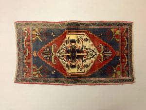 Small Vintage Turkish Rug 115x60 cm, Short Runner, Tribal, Shabby Chic Antiques:Carpets & Rugs kilimshop.myshopify.com