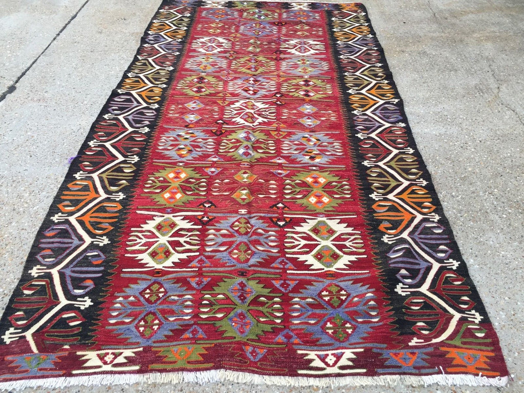 Vintage Turkish Kilim Kelim Rug 310x157 cm shabby chic wool, country home, boho Antiques:Carpets & Rugs kilimshop.myshopify.com