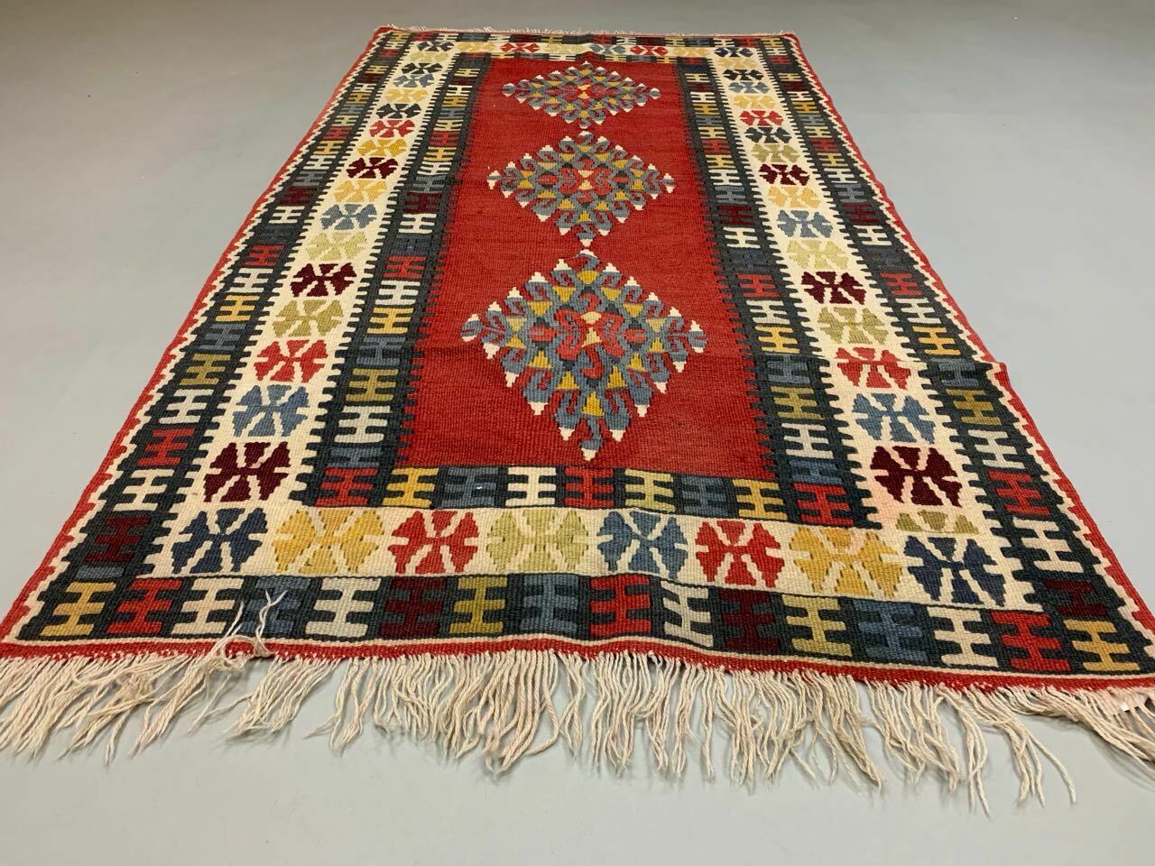 Vintage Turkish Kilim Kelim Rug shabby chic wool,Moroccan boho 190x112 cm Medium Antiques:Carpets & Rugs kilimshop.myshopify.com