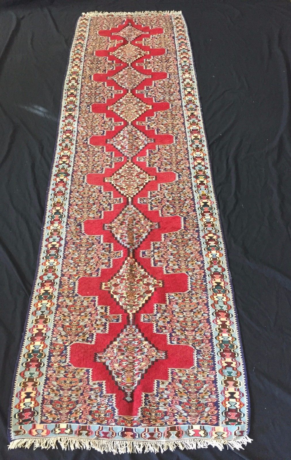 Old Persian Kilim, Senneh Kelim Runner, 82x294cms, hand made, Home, Furniture & DIY:Rugs & Carpets:Runners kilimshop.myshopify.com