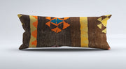 Vintage Turkish Kilim Cushion Cover 30x60 cm Lumbar Wool Kelim Pillowcase 36455