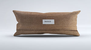 Vintage Turkish Kilim Cushion Cover 30x60 cm Lumbar Wool Kelim Pillowcase 36502