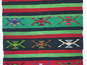 Turkish Moroccan Kilim Rug shabby vintage old wool Kelim 294x116 cm  Large green Antiques:Carpets & Rugs kilimshop.myshopify.com
