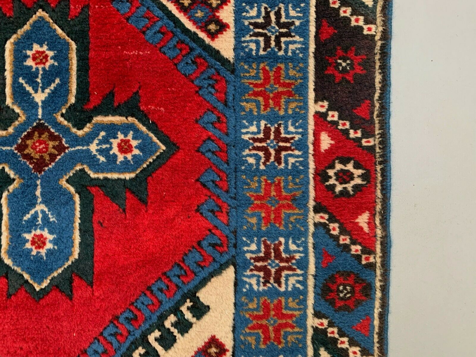 Very Long Turkish Runner 490x88 cm Tribal Rug, Red, Beige, Blue, Vintage