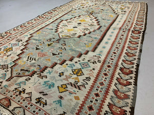 Vintage Turkish Kilim 205x120 cm shabby, country home, boho Old Kelim Rug medium Antiques:Carpets & Rugs kilimshop.myshopify.com