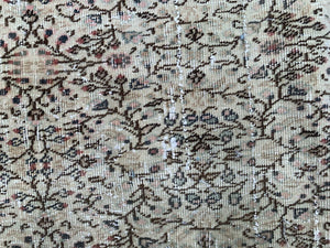 Vintage Square Turkish Rug 245x200 cm, Tribal Wool Carpet Larg