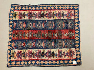Vintage Turkish Kilim 97x83 cm Kelim Rug shabby, rare square, boho small Antiques:Carpets & Rugs kilimshop.myshopify.com