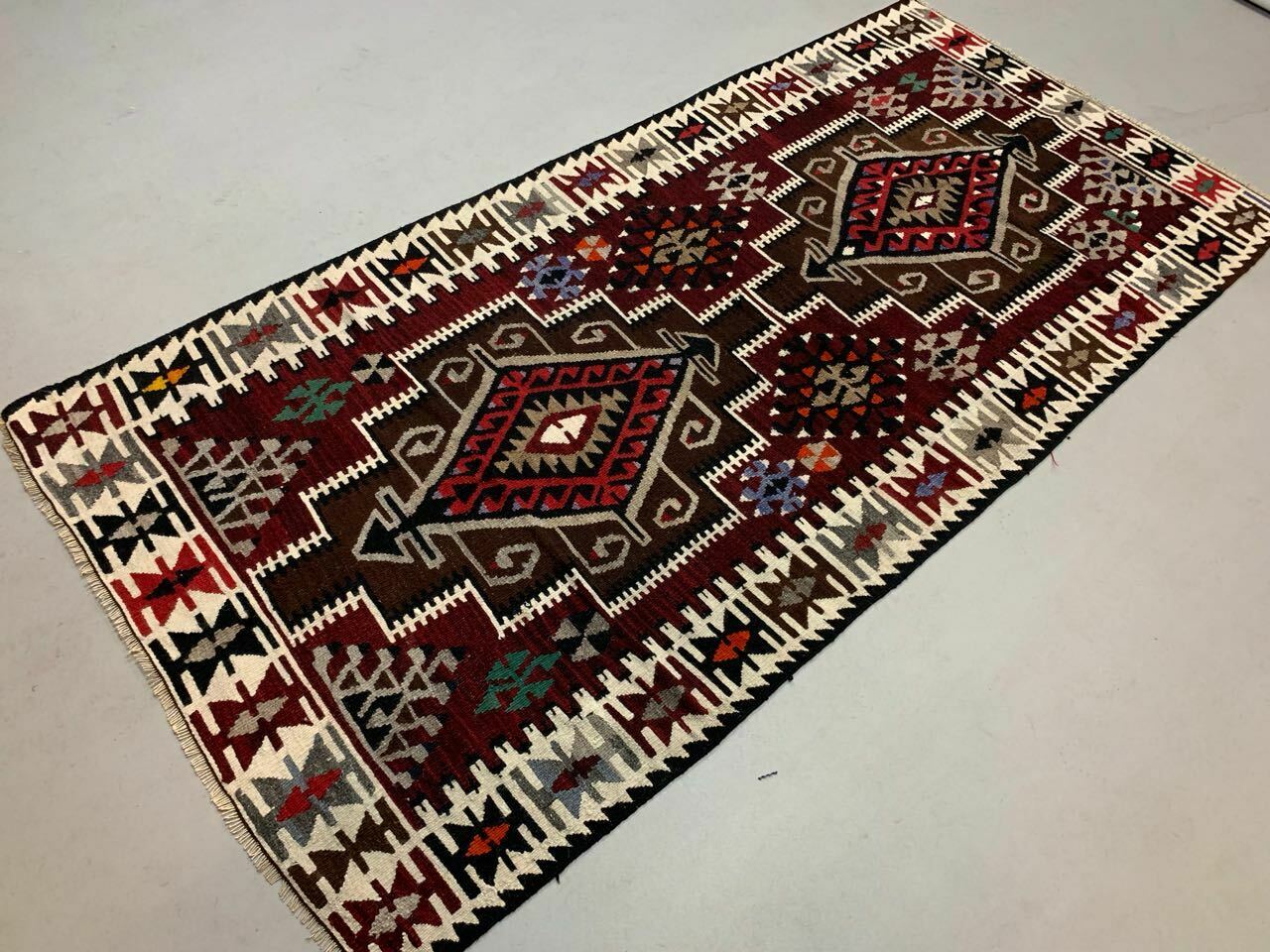 Vintage Turkish Kilim Kelim Rug shabby, country home, boho 230x113 cm medium Antiques:Carpets & Rugs kilimshop.myshopify.com