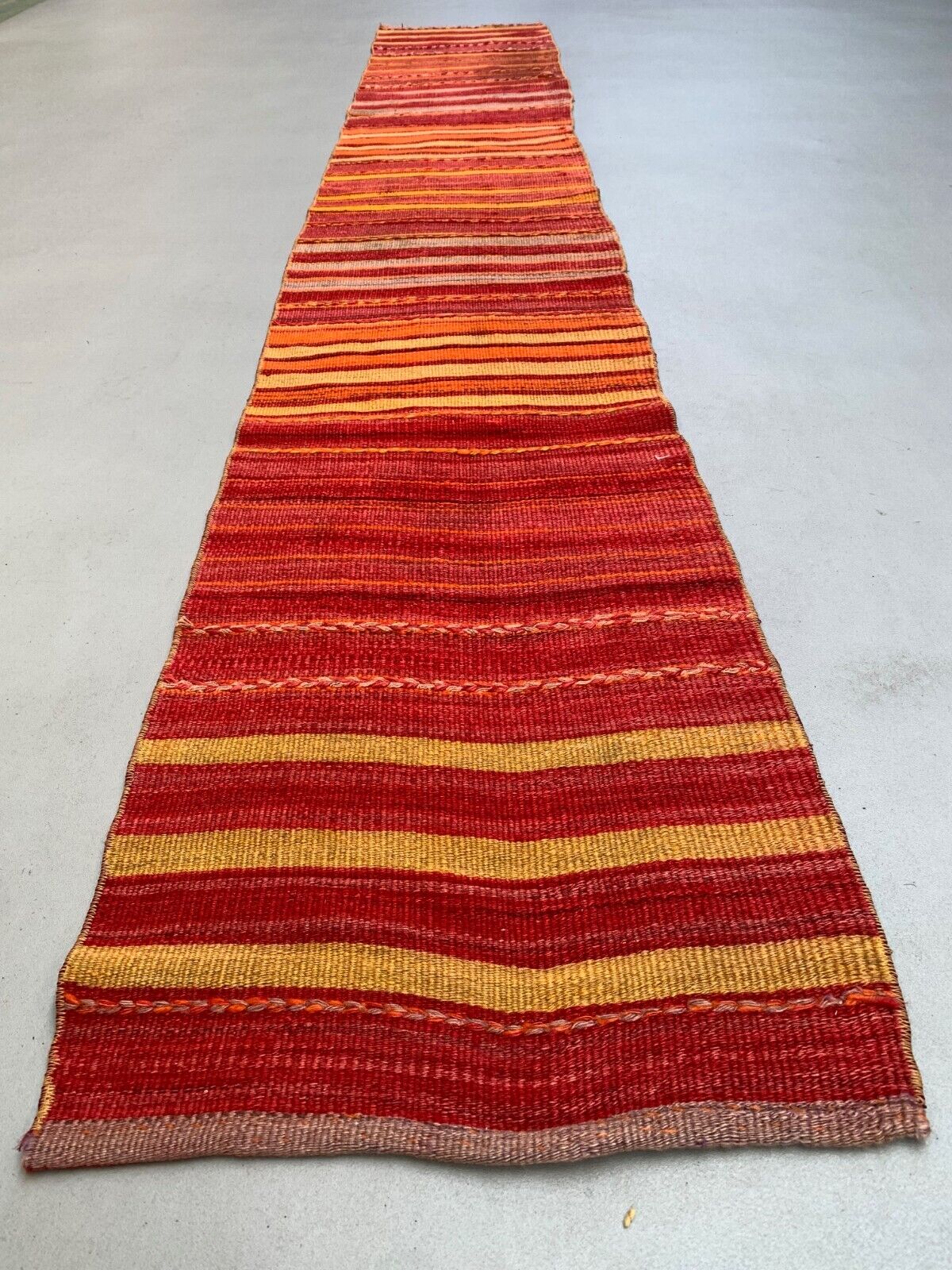 Old Turkish narrow Kilim Runner 320x53 cm shabby chic, vintage kelim