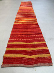 Old Turkish narrow Kilim Runner 320x53 cm shabby chic, vintage kelim