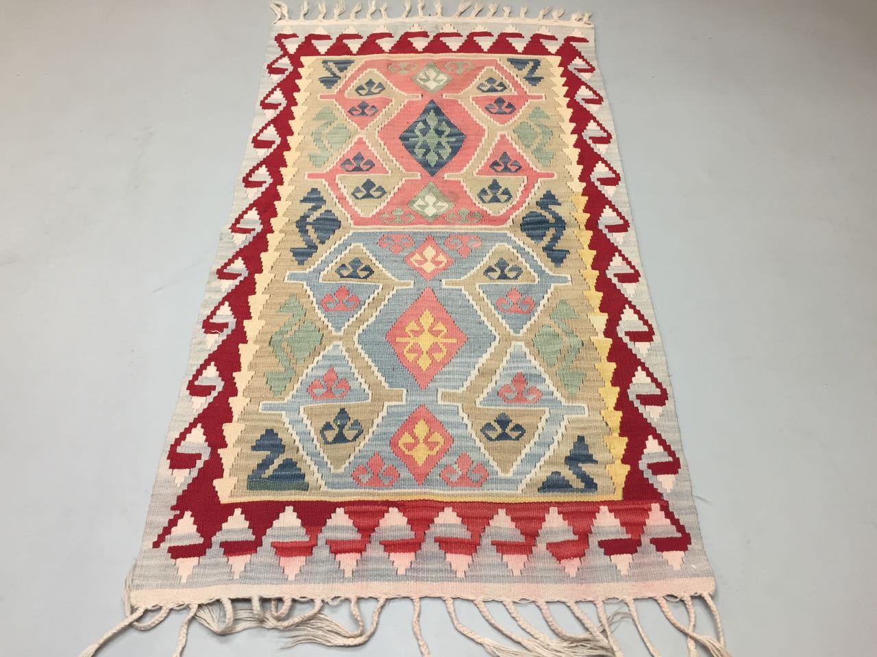 Turkish Kilim Rug shabby vintage old wool country home decor Kelim 146x81cm Antiques:Carpets & Rugs kilimshop.myshopify.com