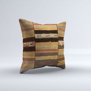 Vintage Turkish Kilim Cushion Cover 40x40 cm Square Wool Kelim Pillowcase  40833