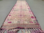 Vintage Turkish  Tribal Runner 330x84 cm veg dye wool rug tribal, handmade