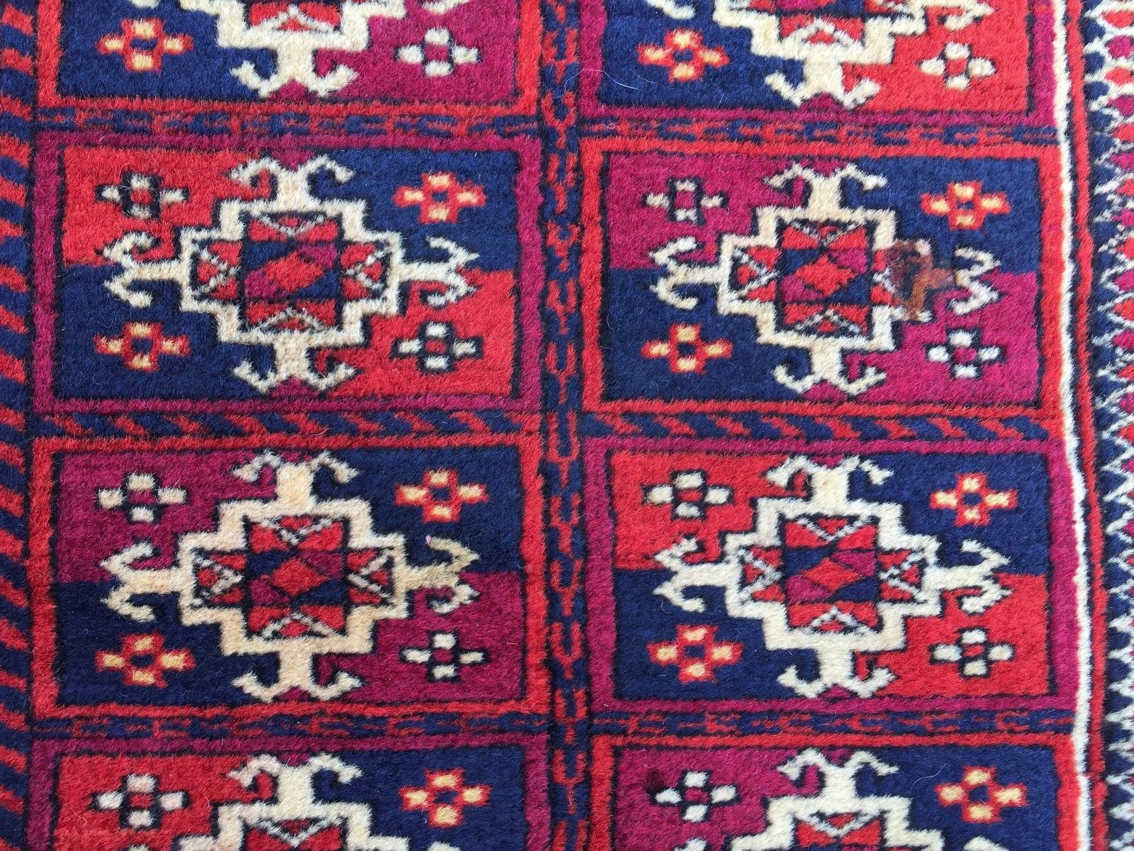 Antique Vintage Traditional Turkoman Rug Oriental Hand Made Rug 184x124cm boho Antiques:Carpets & Rugs kilimshop.myshopify.com