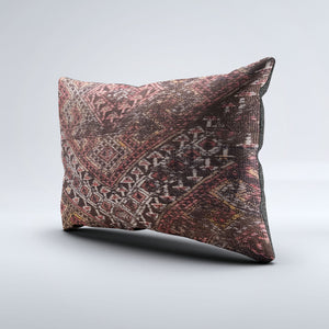 Vintage Turkish Kilim Cushion Cover 60x40 cm Wool Kelim Pillowcase 64668