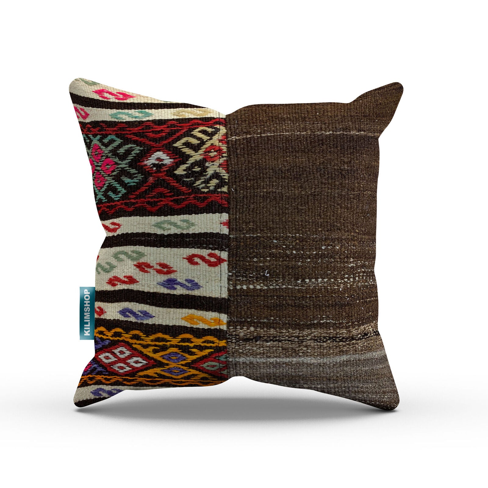 Handmade Kilim Cushion Cover, Kelim Pillow 50x50 cm Turkish Moroccan