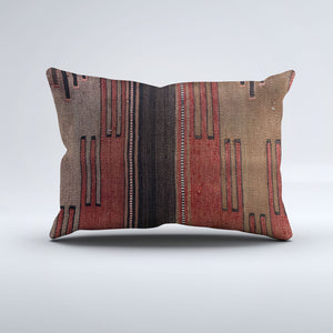 Vintage Turkish Kilim Cushion Cover 60x40 cm Square Wool Kelim Pillowcase 64696