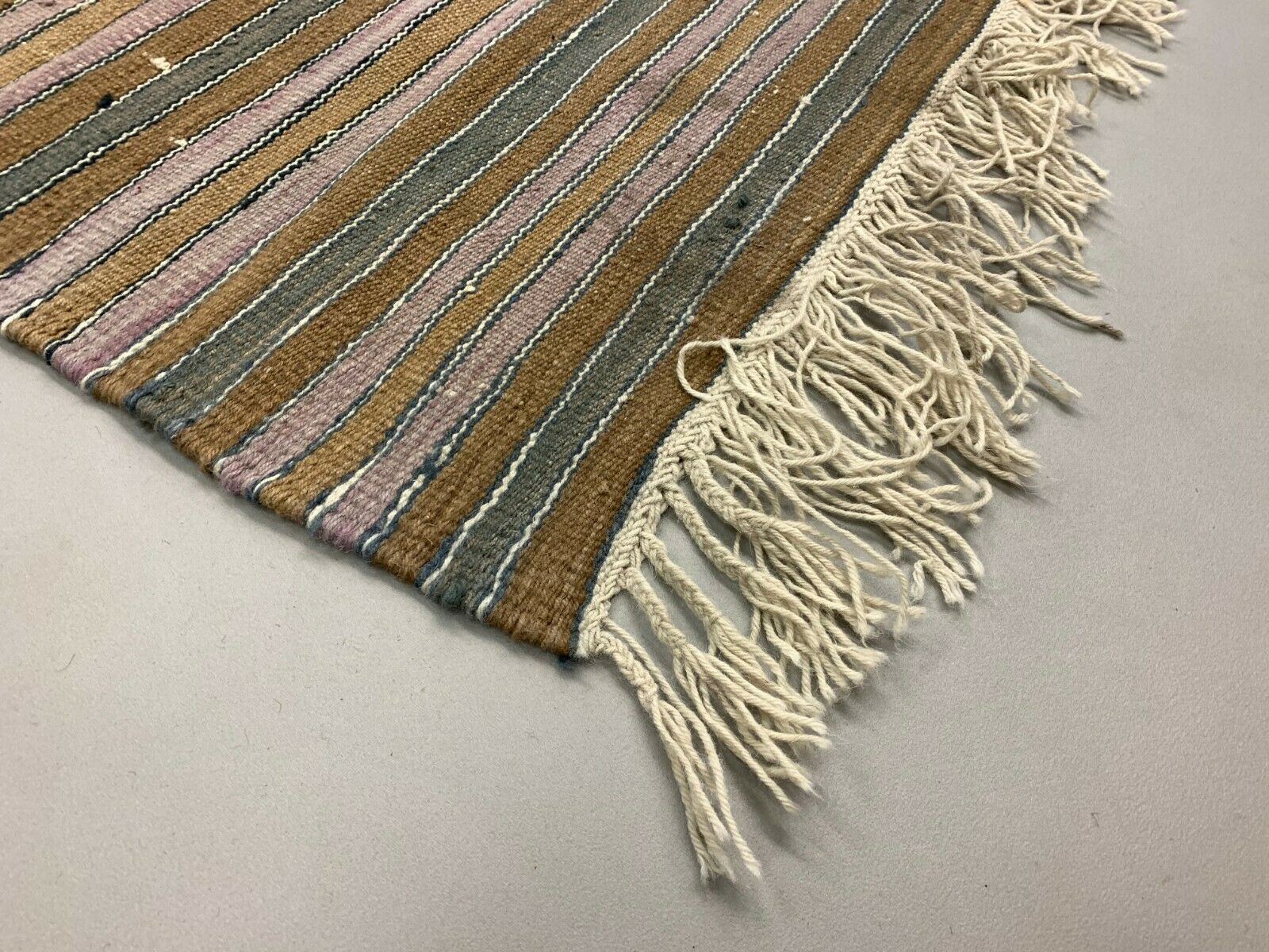 Vintage Turkish Kilim  242x174 cm Kelim Rug, Wool, Large Brown, Beige, Purple kilimshop.myshopify.com