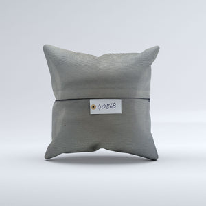 Vintage Turkish Kilim Cushion Cover 40x40 cm Square Wool Kelim Pillowcase  40868