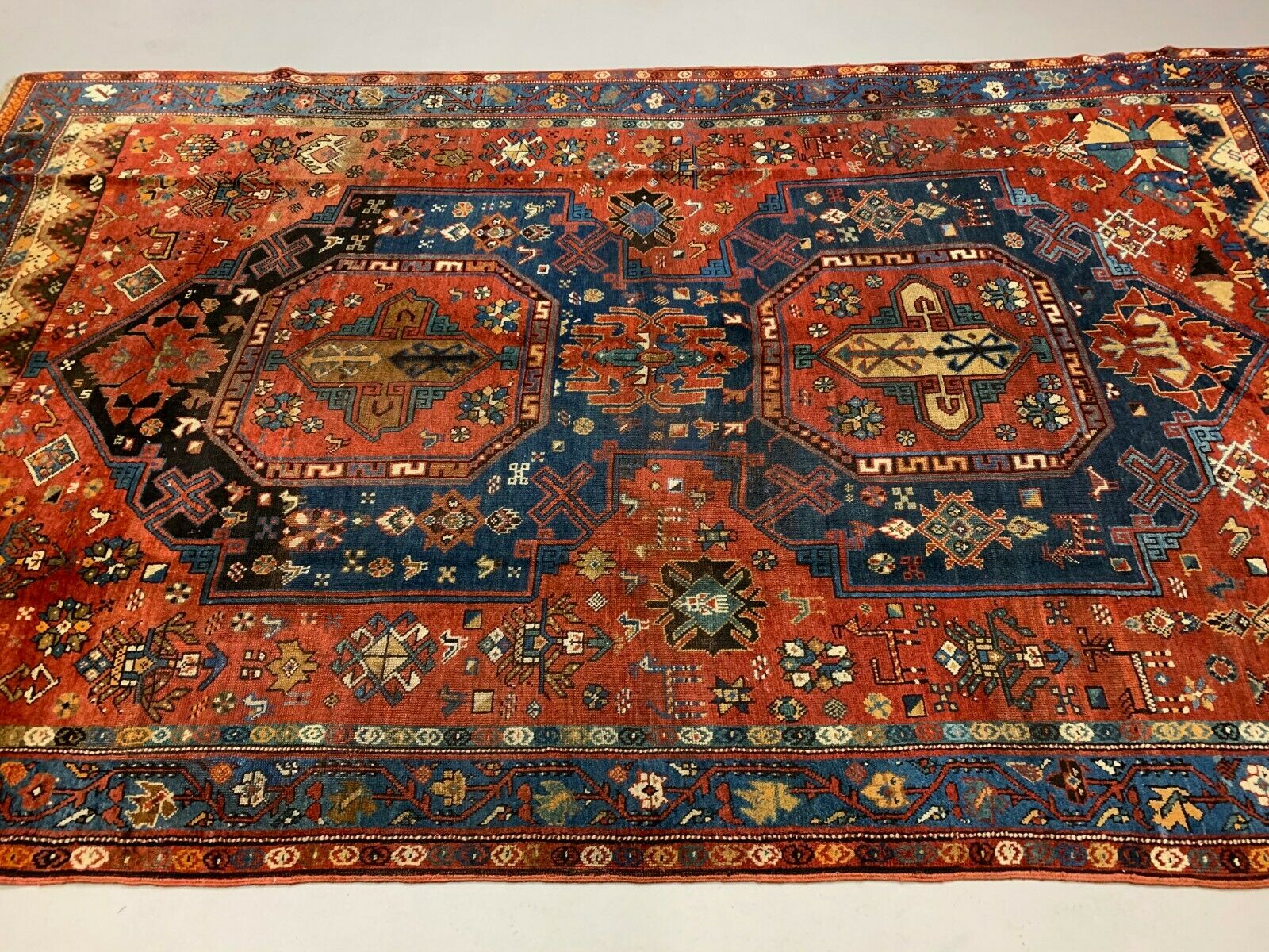 Antique 1910 Caucasian Rug 326x196 cm, rare Large size