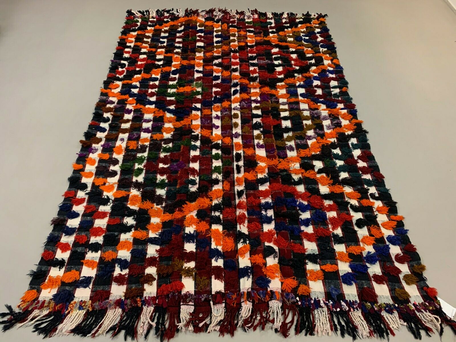 Vintage Turkish Kilim Rug 245x157 cm wool kelim Large kilimshop.myshopify.com