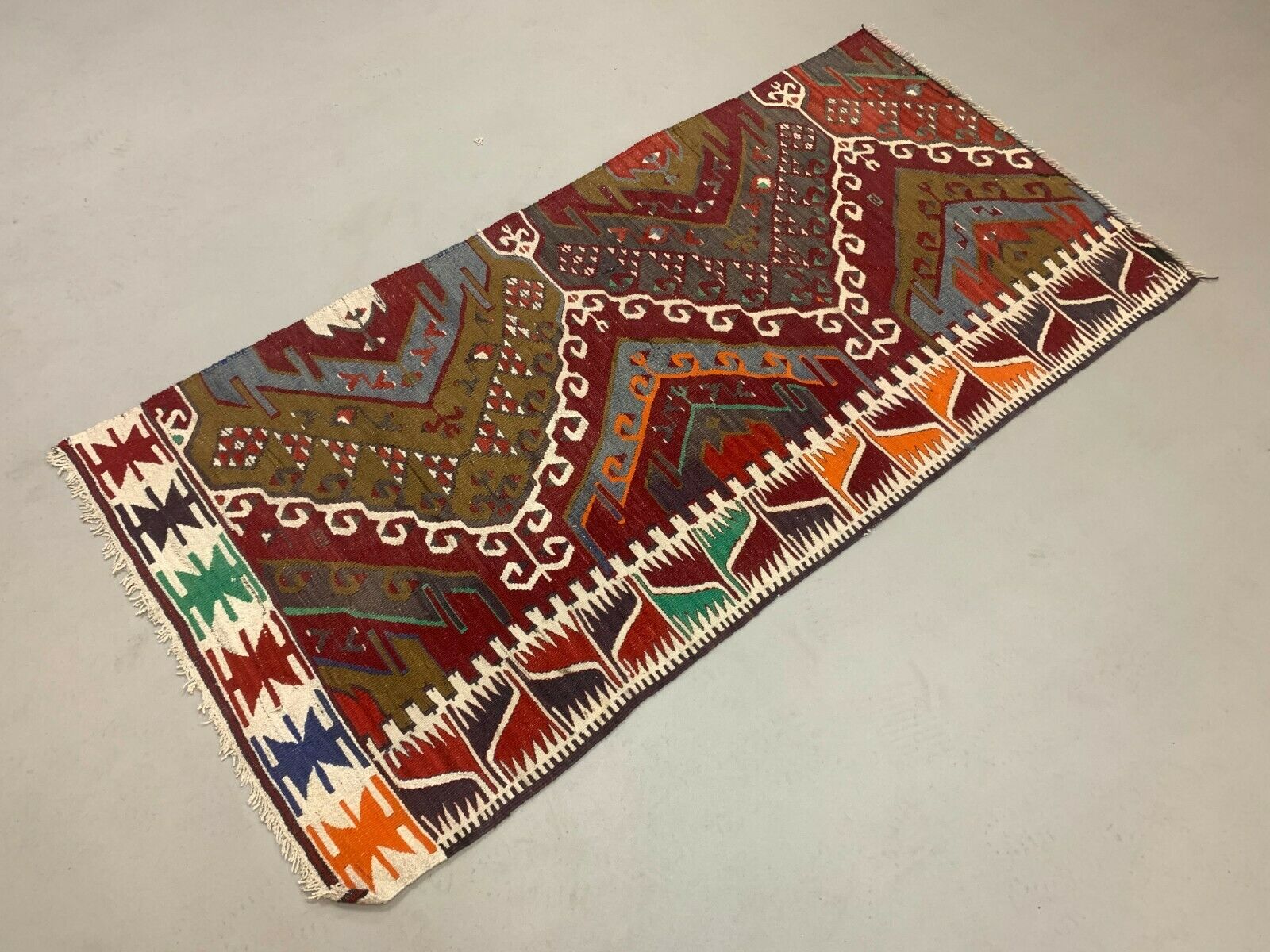 Vintage Turkish Kilim 149x72 cm Kelim Rug shabby, boho small kilimshop.myshopify.com