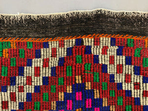 Large Vintage Turkish Kilim Rug 354x178 cm Wool Jajim Kelim