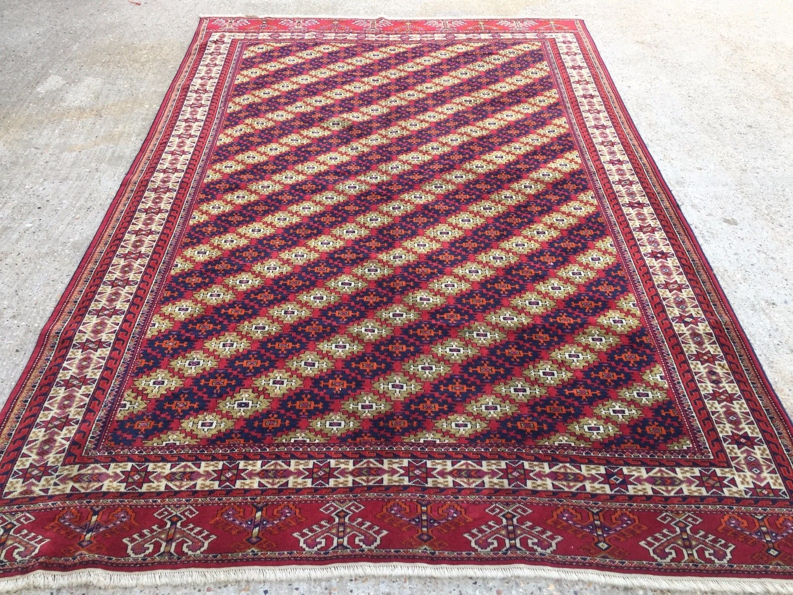 Fine Antique Turkmen Rug Wool Oriental Hand Made Rug 245x162cm Persian Vintage Home, Furniture & DIY:Rugs & Carpets:Rugs kilimshop.myshopify.com