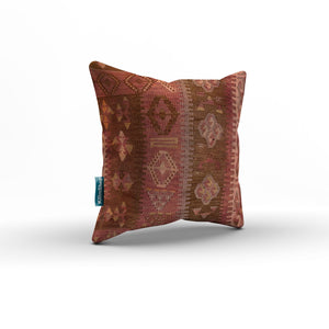 Turkish Kilim Cushion Cover 60x60 cm Square Wool Kelim Pillow Moroccan  66388