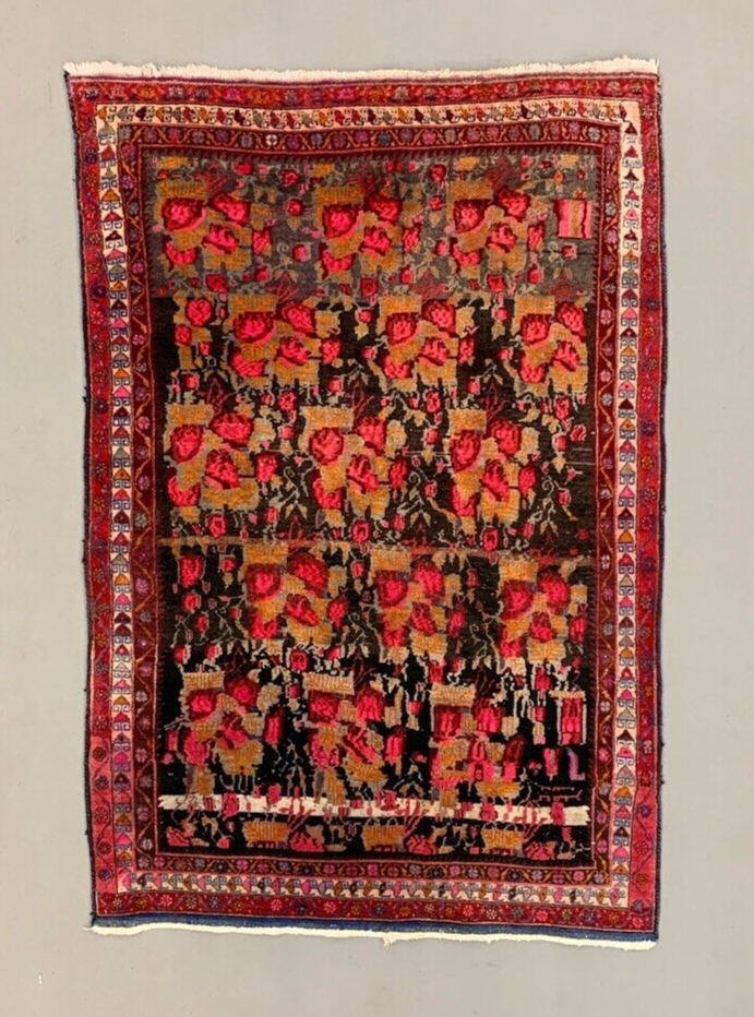 Vintage Persian Rug 208x140 cm Wool Oriental HandMade Mahal Carpet, Medium