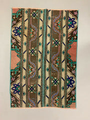 Distressed Turkish Rug 110x74 cm Vintage Shabby, Tribal Red, Green, Brown Small kilimshop.myshopify.com