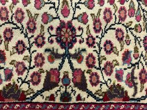 Distressed Turkish Rug 215x152 cm wool Vintage shabby Chic Tribal Red, Beige kilimshop.myshopify.com