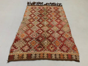 Small Vintage Turkish Kilim Rug 132x90 cm Wool Kelim