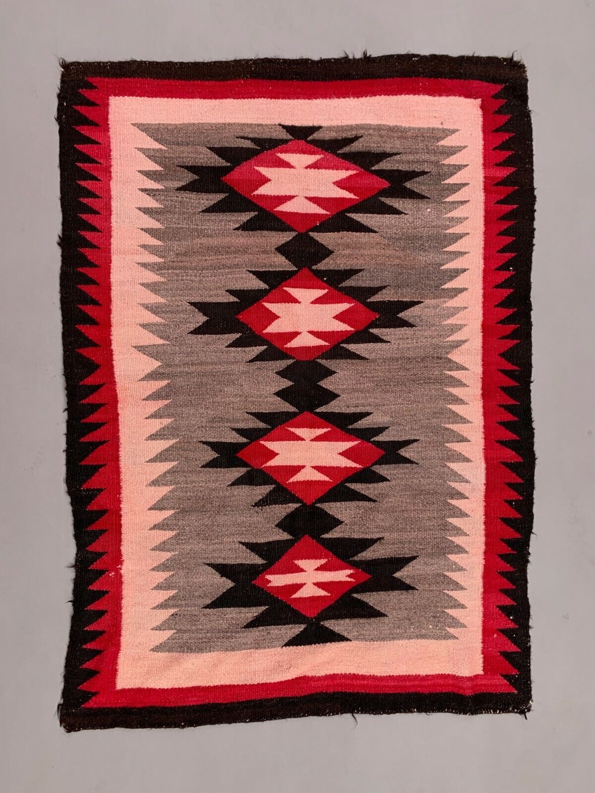 Genuine 1920-1930 Navajo Kilim Rug 132x95 cm native American wool decor Medium