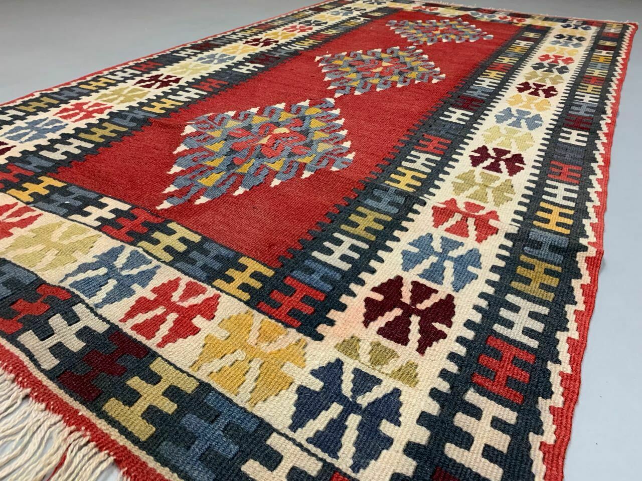 Vintage Turkish Kilim Kelim Rug shabby chic wool,Moroccan boho 190x112 cm Medium Antiques:Carpets & Rugs kilimshop.myshopify.com