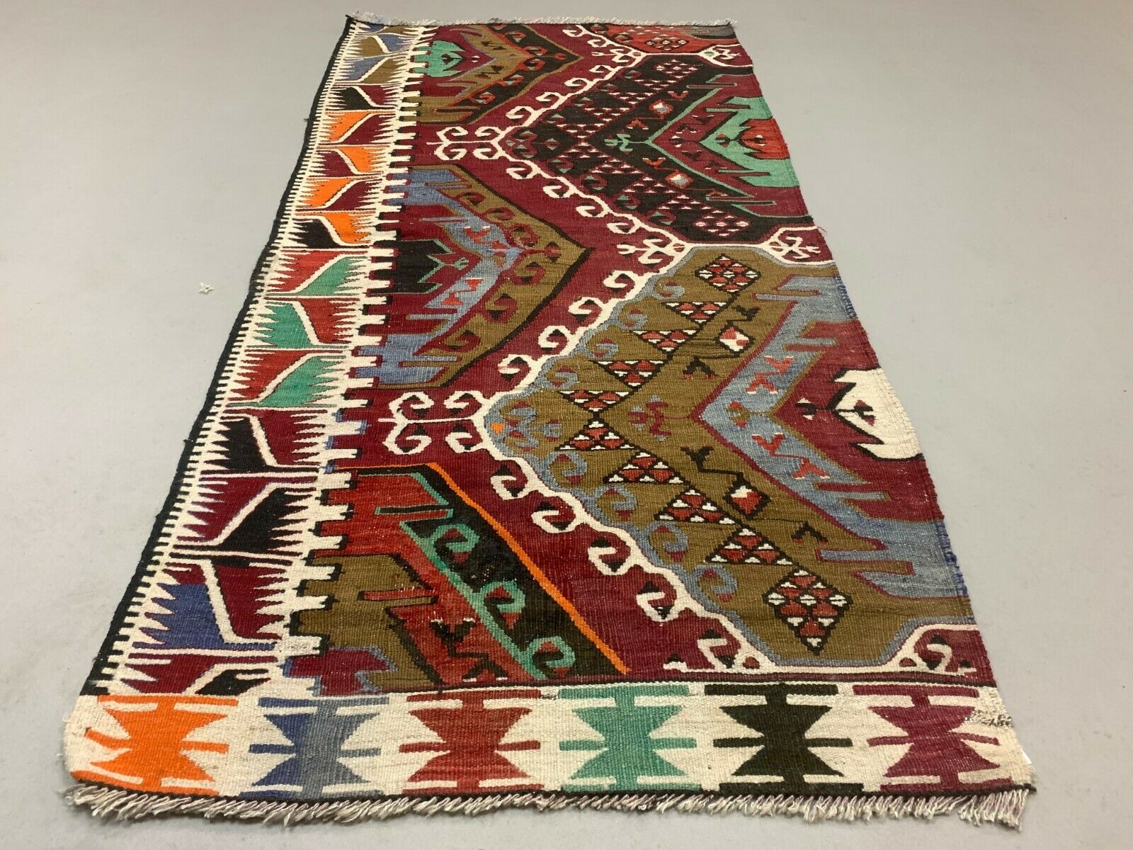 Vintage Turkish Kilim 145x73 cm Kelim Rug shabby, boho small kilimshop.myshopify.com