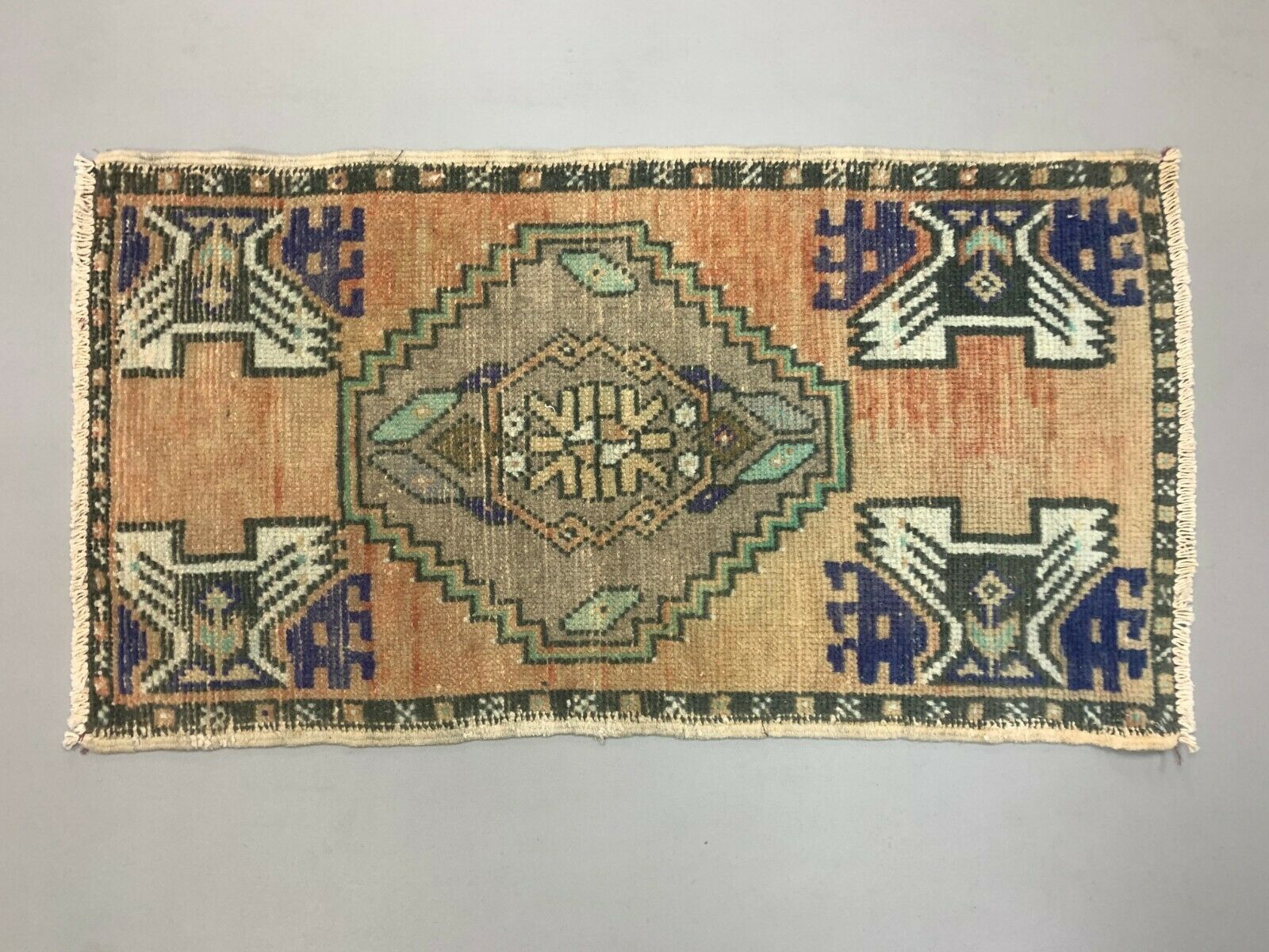 Small Vintage Turkish Rug 90x50 cm, Short Runner, Tribal, Shabby Chic Antiques:Carpets & Rugs kilimshop.myshopify.com