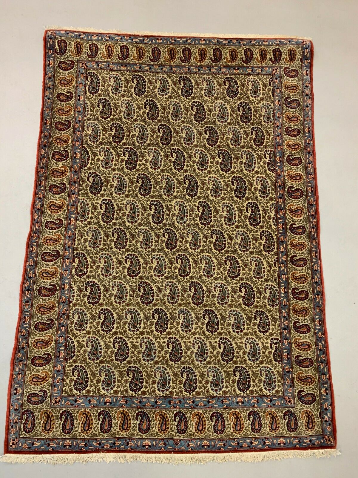 Vintage Tribal Rug 203x136 cm Wool Oriental Hand Made Rug Red, Beige, Blue