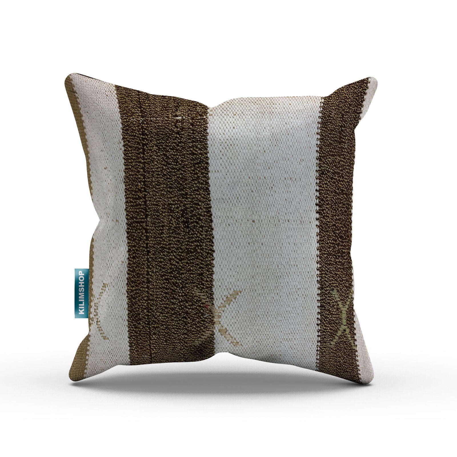 Vintage Kilim Cushion Cover 40x40 cm Square Wool Kelim Pillow Moroccan Decor