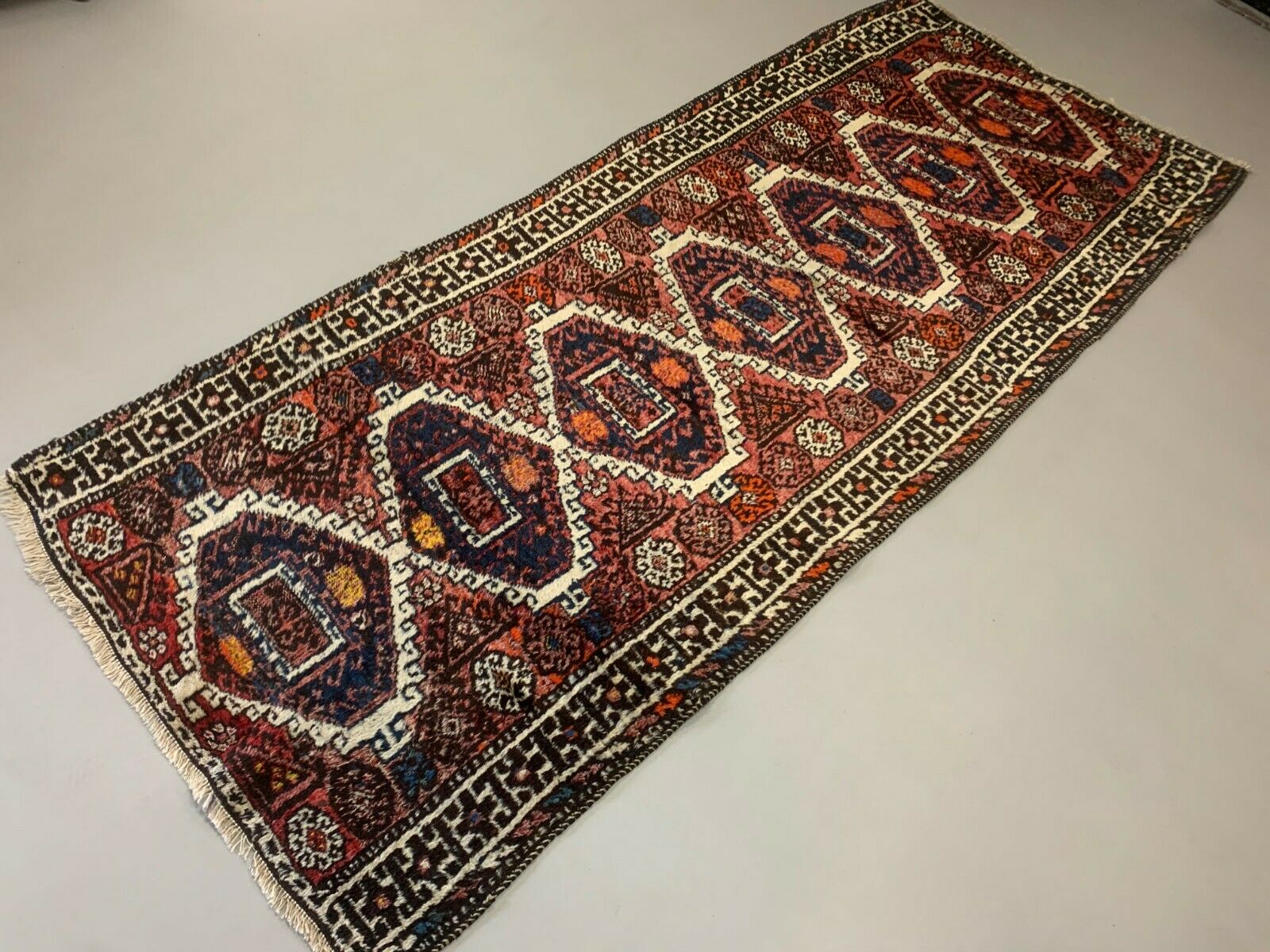Vintage Tribal Luri Long runner 280x110 cm veg dye wool rug tribal cm handmade Antiques:Carpets & Rugs kilimshop.myshopify.com