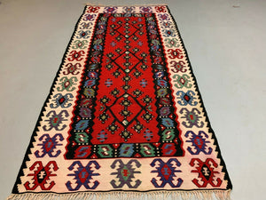Vintage Turkish Kilim, Serbian Pirot Kelim Rug shabby wool 200x100 cm Medium Antiques:Carpets & Rugs kilimshop.myshopify.com