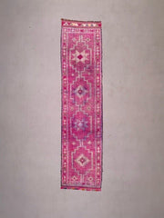 Vintage Turkish  Tribal Runner 355x90 cm veg dye wool rug tribal, handmade