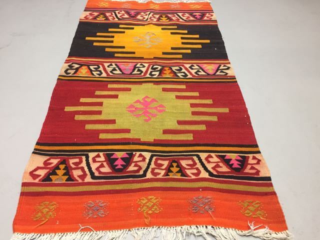 Turkish Kilim Rug shabby vintage old wool country home decor Kelim 132x73cm Antiques:Carpets & Rugs kilimshop.myshopify.com