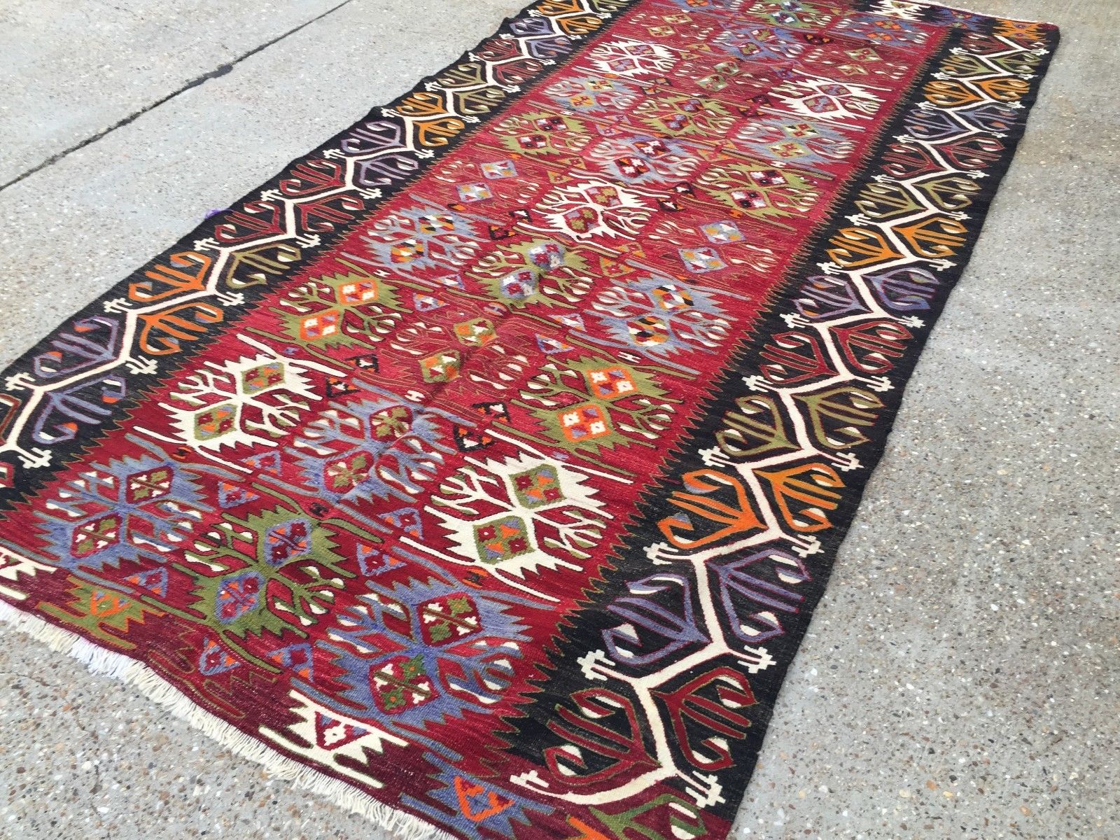 Vintage Turkish Kilim Kelim Rug 310x157 cm shabby chic wool, country home, boho Antiques:Carpets & Rugs kilimshop.myshopify.com