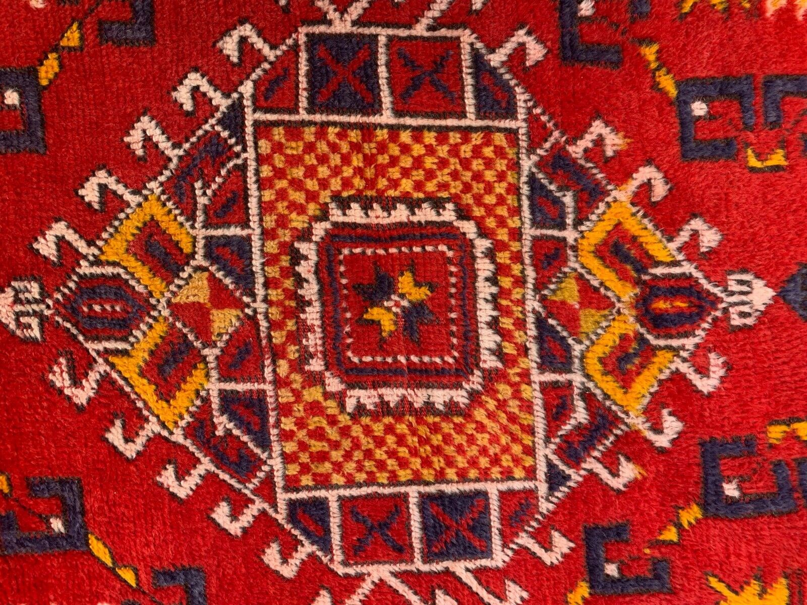 Vintage Western Turkish Rug Oriental 192x127 cm Tribal Medium Carpet,