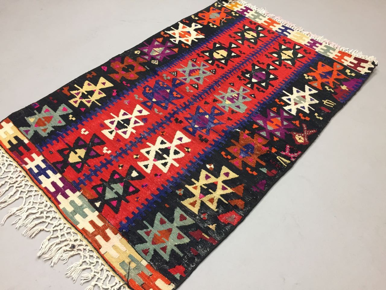 Traditional Turkish Kilim Rug shabby vintage wool country home Kelim 122x89cm Antiques:Carpets & Rugs kilimshop.myshopify.com