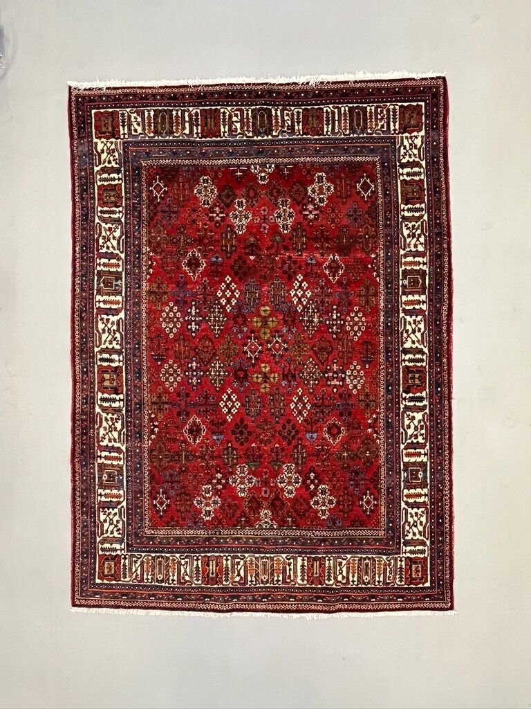 Vintage Persian Meymeh Rug, Wool Oriental HandMade Rug 328x236 cm