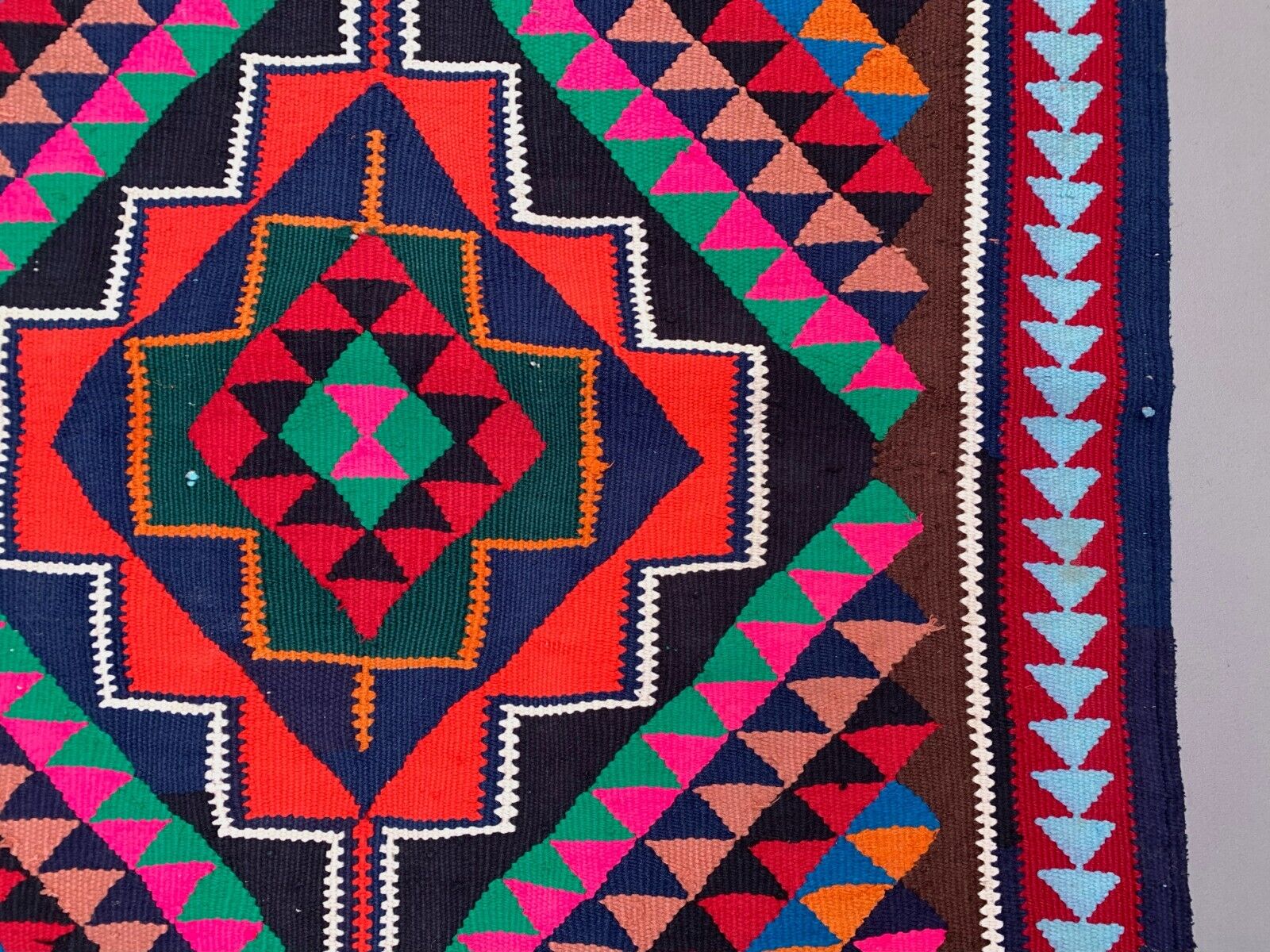 Old Turkish Kilim Runner 330x76 cm, Vintage Kelim Rug, Long and Narrow
