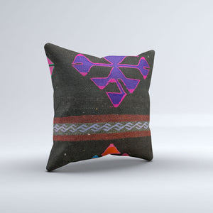 Vintage Turkish Kilim Cushion Cover 50x50 cm Square Wool Kelim Pillowcase 50478